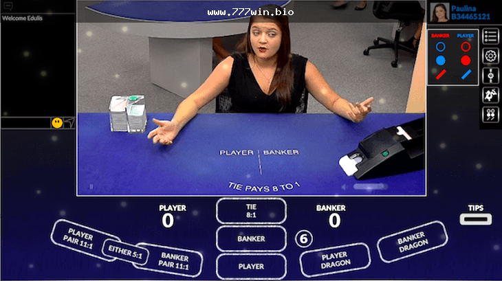 Conceito visual de mesa de baccarat online