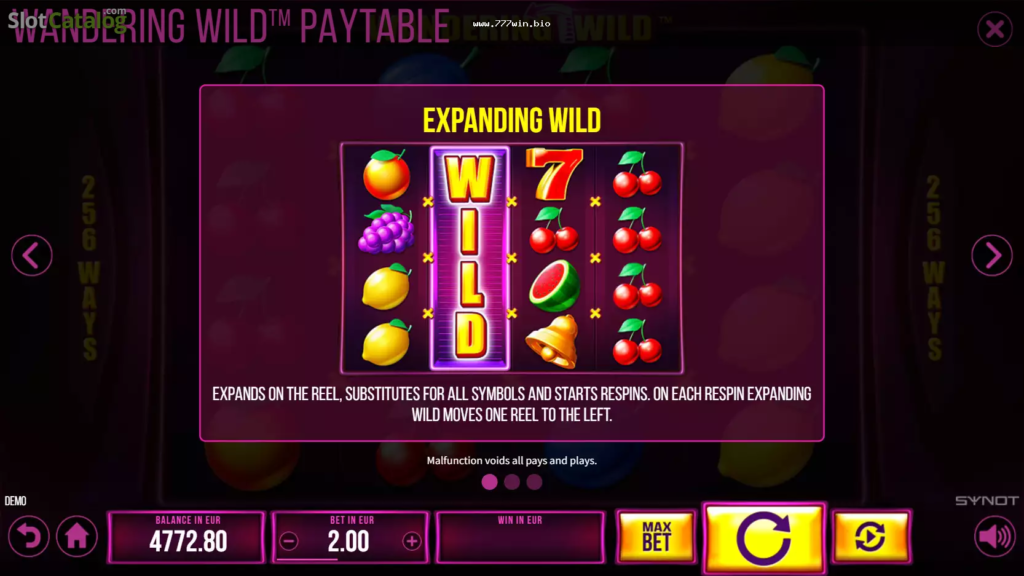 Imagem placeholder: símbolo wild se expandindo em um slot online