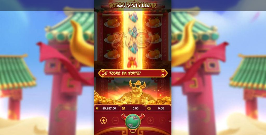 Tela ilustrativa de slot online com tema de fortuna e símbolos orientais